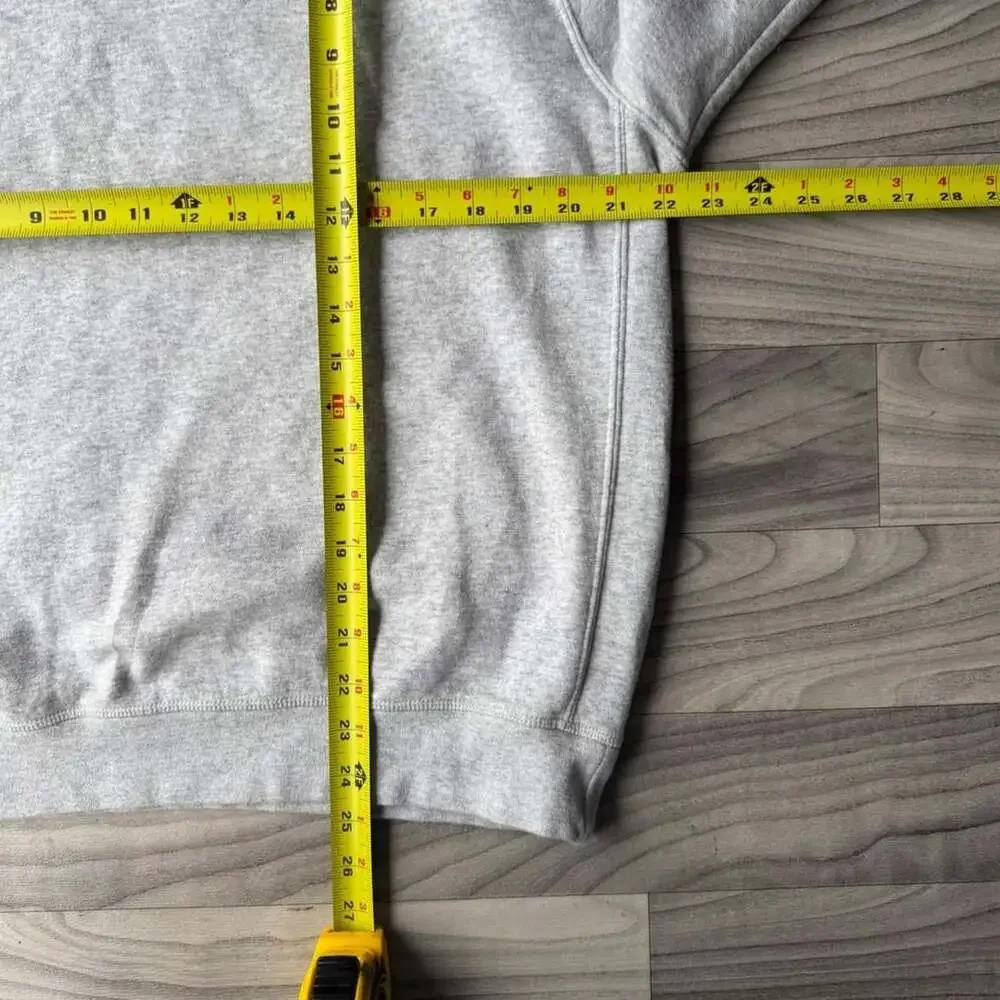 Nike Center Swoosh Crewneck Sweatshirt Size M Grey Red Y2K